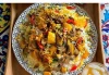 طرز تهیه قارچ پلو با مرغ، پلو مخلوط خوشمزه و مقوی